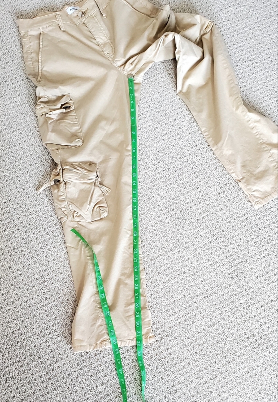 Pistola Bobbi Utility Cargo Mid-Rise Pants, Champagne, 98% Cotton Sz 27 LIKE NEW - Picture 14 of 16